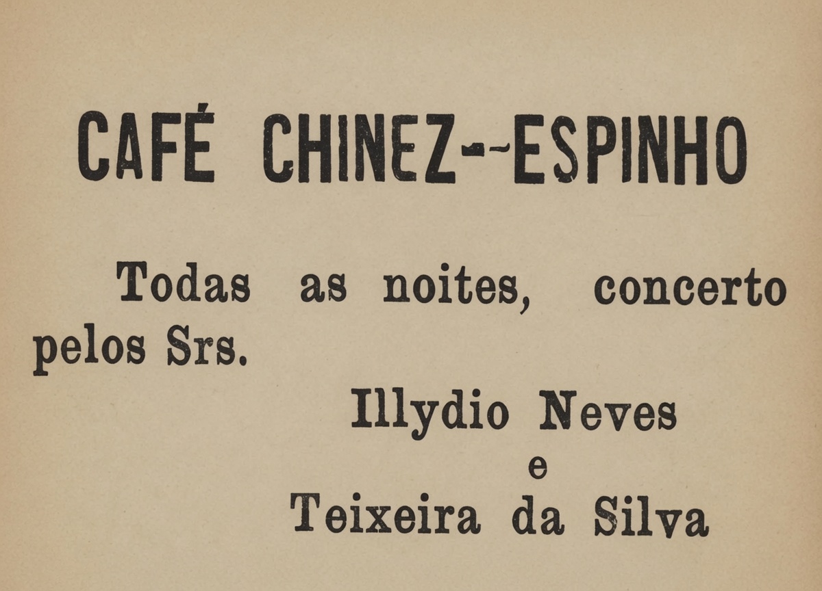 1906 - Illydio Neves e teixeira da Silva no café Chinez